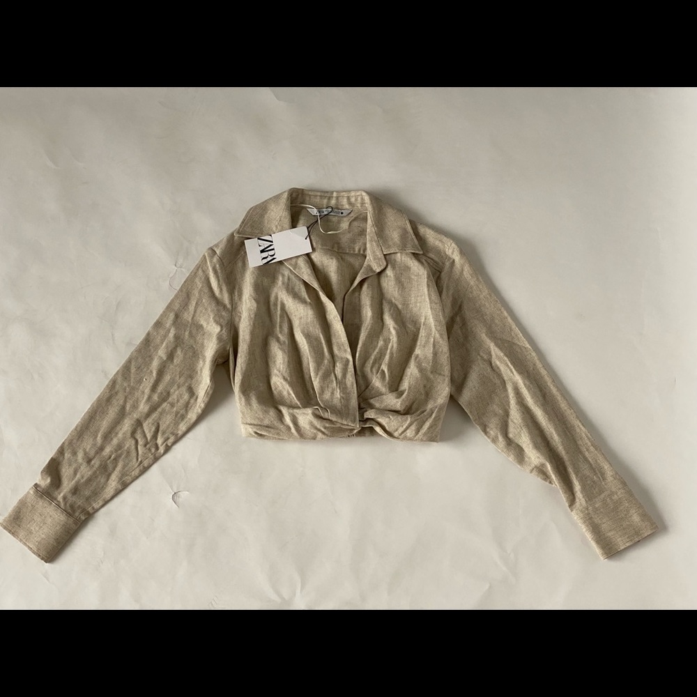 Zara women linen shirt